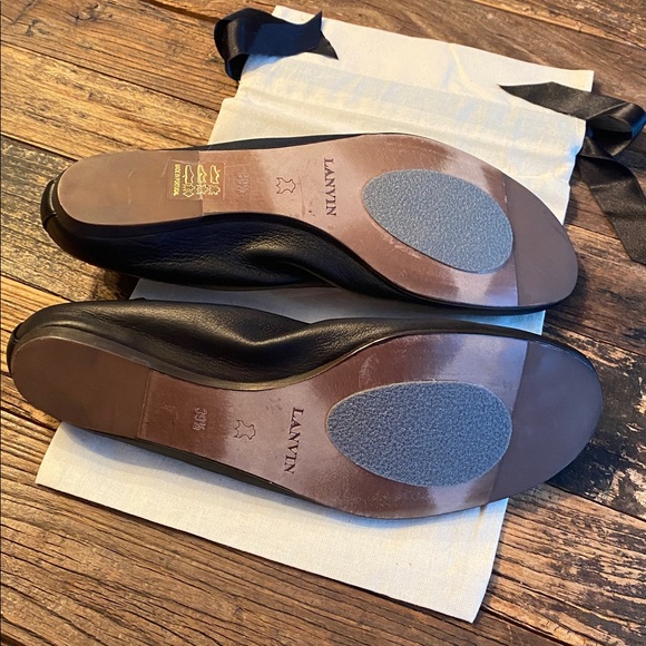 Lanvin Black Leather ballet flats - Picture 3 of 5